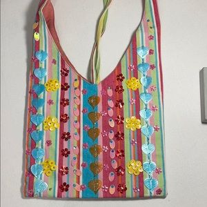 Multi Colored, Sequins, Boho Purse by Cap and Cap
